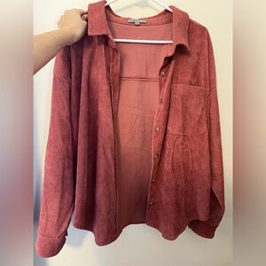 Button down top orange/pink color size S/M